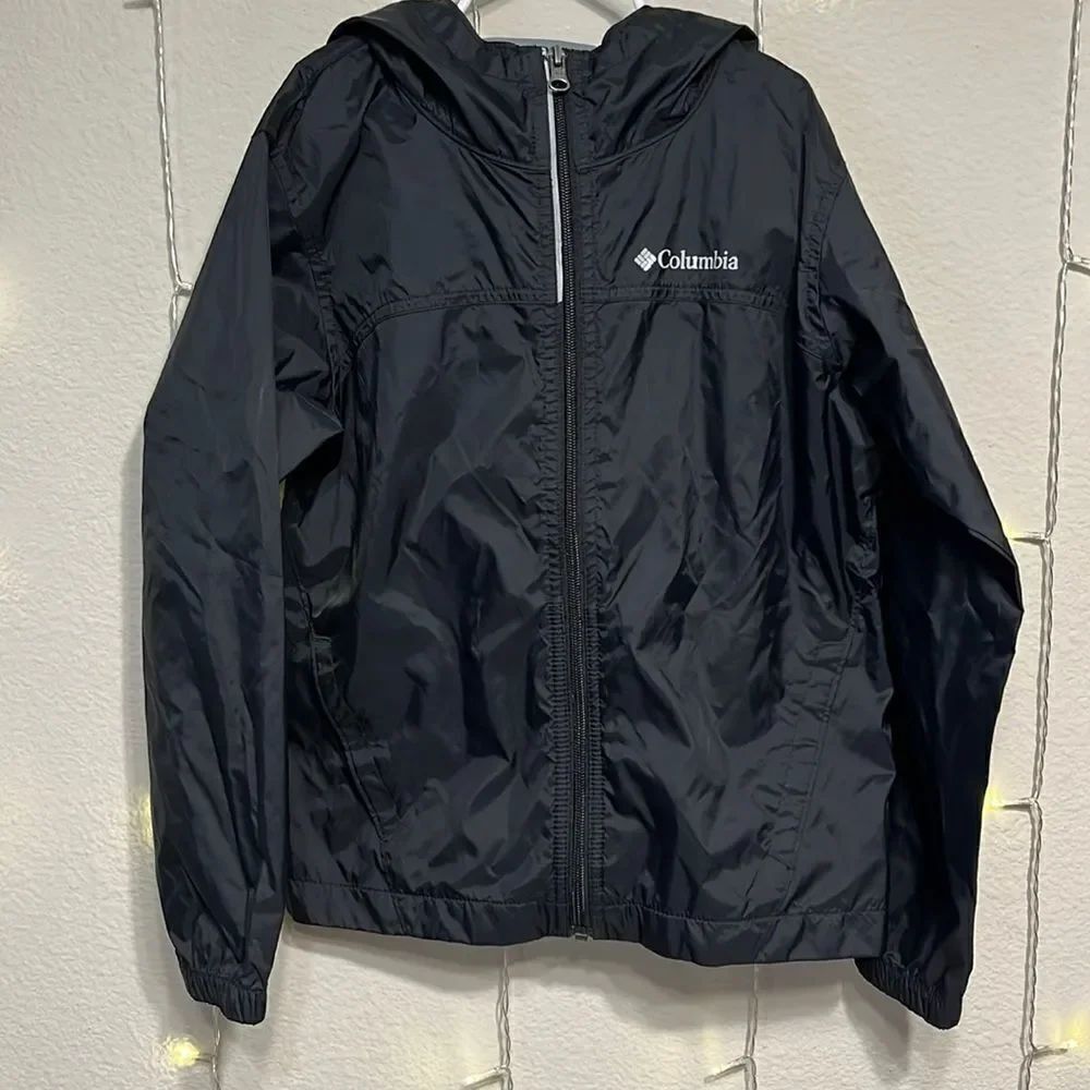 Columbia Black Children’s Full Zip Windbreaker Size S